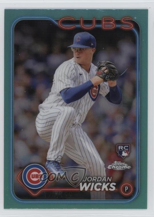 2024 Topps Chrome Aqua Refractor /199 Jordan Wicks #67 Rookie RC 0nr3