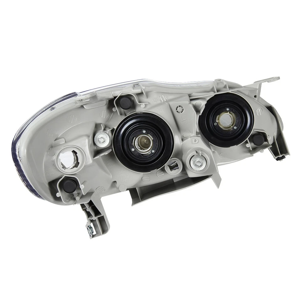 PARA 03-08 TOYOTA COROLLA CARCASA NEGRA FAROS ESQUINEROS TRANSPARENTES REPUESTO LÁMPARAS Foto 4 de 4