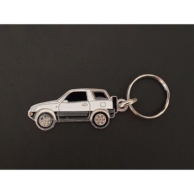 Schlüsselanhänger Profil Toyota Rav4, XA10 SXA11 Fun Cruiser Max (weiß)