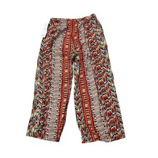NWT Boho Wide Leg Palazzo Pants Large Geometric Aztec Print 100 Rayon