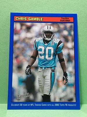Chris Gamble  2005 Topps bazooka blue parallel football card