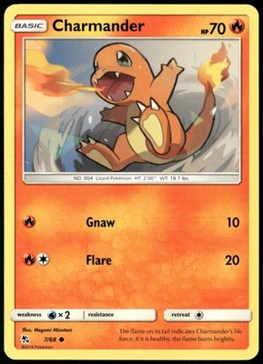 Charmander Regular 7/68 Hidden Fates NM