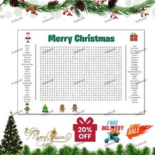 Jumbo Christmas Word Search Poster Family Christmas Event Christmas Game NEW