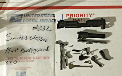 S&W bodyguard 380 Parts Lot - Upper Slide barrel And Parts rebuild / repair good