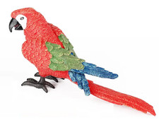 Red Macaw Parrot Bird Toy Action Figure Small Animal Figurine Doll Gift for Kids
