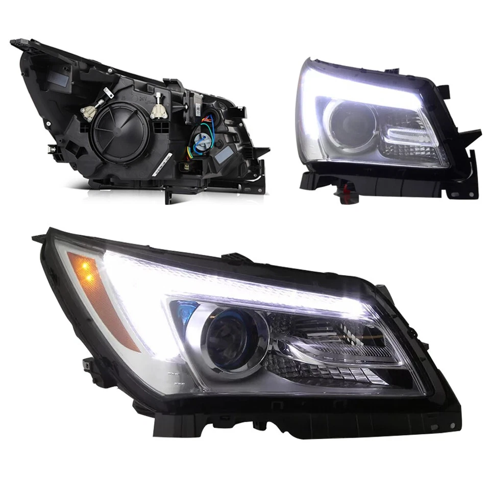 For 2014-2016 Buick LaCrosse Halogen Headlight w/ Bulbs LED DRL Left+Right Pair Foto 4 de 4