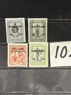 1935 PAPUA GEORGE V SILVER JUBILEE SG150 153 mint stamps