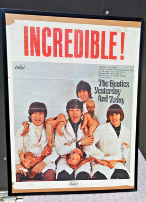Original Beatles Vintage 1966 ' Yesterday And Today ' 18x22