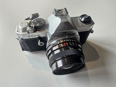 Pentax MX silberne analoge Spiegelreflexkamera 35 mm | defekt