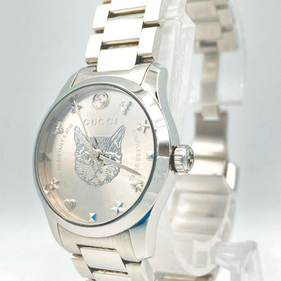 Gucci Mystic Cat Watch G Timeless 126.5 From Japan | eBay Gucci Mystic Cat Watch G Timeless 126.5 From Japan | eBay