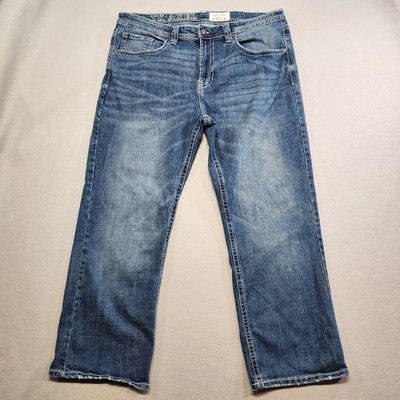 TK Axle Jeans Mens 38x30 Slim Bootcut Blue