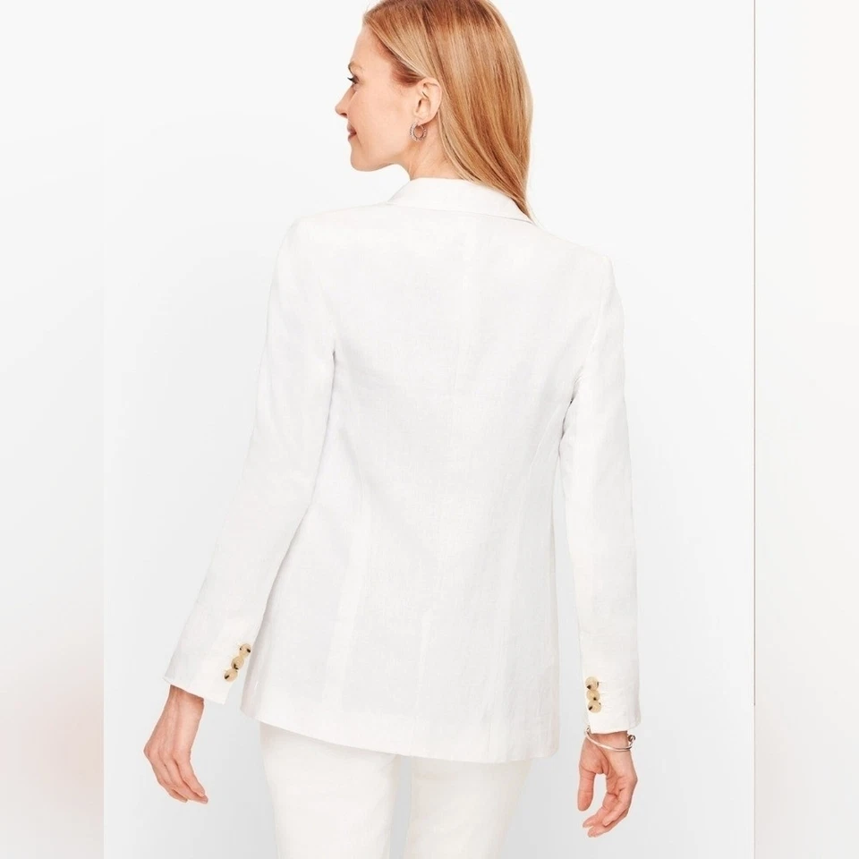Talbots Classic Linen Blazer - White Classic Woman Size 22W - Image 4 of 4