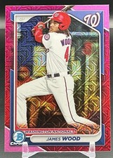 2024 Bowman - Chrome Prospects James Wood Fuchsia Mojo Refractor /299 (RC)