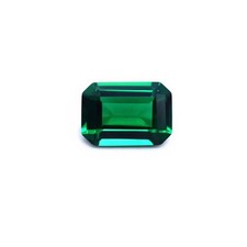 Emerald Rectangle Faceted Gemstone Emerald Cut Vivid Green Emerald Gem