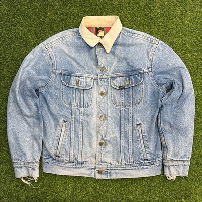 VTG LEE RIDER JEANS DENIM JACKET MADE IN USA SIZE MEDIUM VINTAGE   COAT CORDUROY