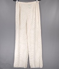 VALENTINO MISS V SILK Blend ITALY🇮🇹MADE Straight Pants Floral CRUPPO CFT 44/10