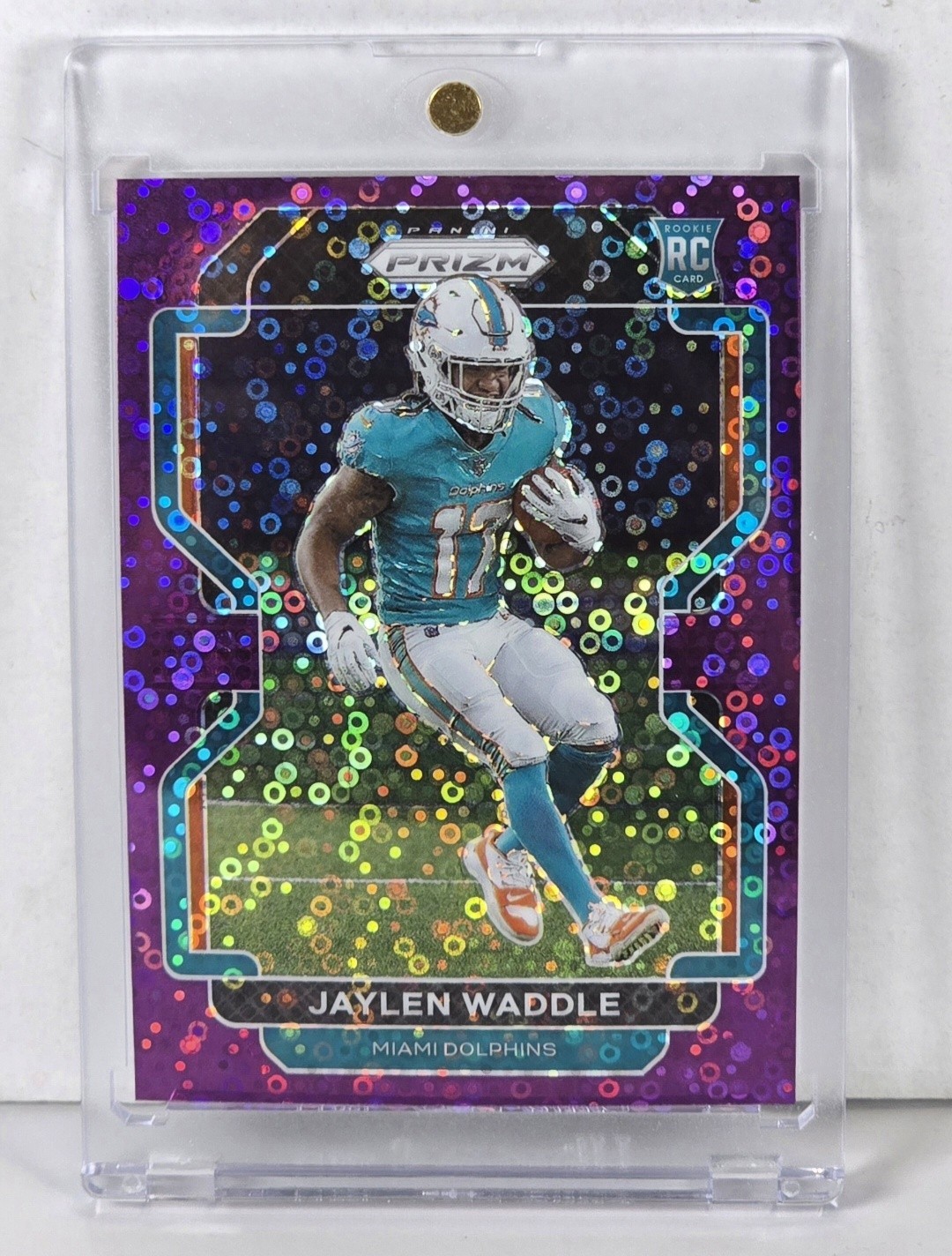 2021 Prizm (RC) Jaylen Waddle /35 Purple No Huddle #338