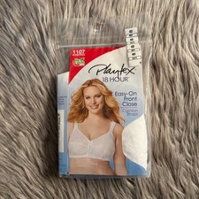 Playtex 18 Hour Wireless Bra Women's Size 48D White Wirefree Front Closure