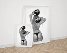 Black & White Supreme Poster | Designer Fashion Wall Print
