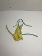 Vintage Barbie Doll Yellow  Blue Bathing Suit