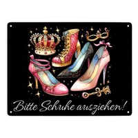 Schuhe Ausziehen Metallschild XXL In 28X38 Cm Mit Spruch Bitte Schuhe Ausziehen