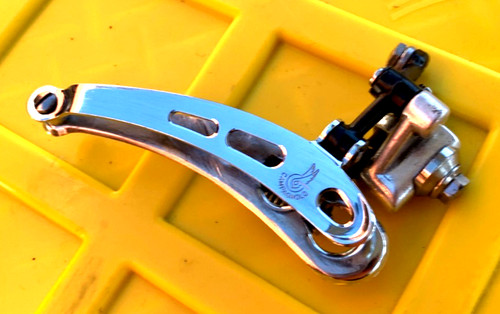 Vintage CAMPAGNOLO SUPER RECORD #1052/SR Braze-On Double Front Derailleur
