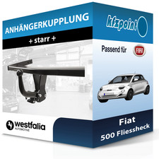 Für Fiat 500 Fliessheck 09.2015-jetzt WESTFALIA Anhängerkupplung starr neu