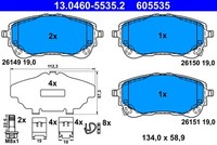 ATE BremsbeläGe Bremsbelagsatz FüR Toyota Yaris Cross MXP Corolla Kombi E21