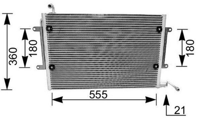 MAHLE AC 172 000S Kondensator Klimaanlage Klimakondensator für VW GOLF III (1H1)