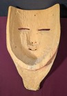 Vintage Mexican Folk Art Hand Carved & Painted Wood Mask Gold Beard — photo 9
