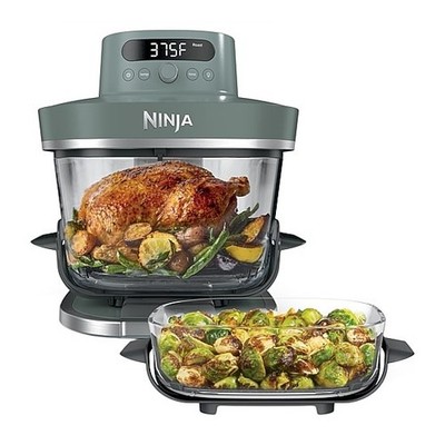 Ninja Crispi Pro 6 Qt 6-in-1 1800W Glass Air Fryer - Ash Gray / Cyberspace