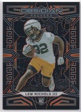2023 Panini Obsidian Orange Electric Etch #47/49 Lew Nichols III #139 Rookie RC