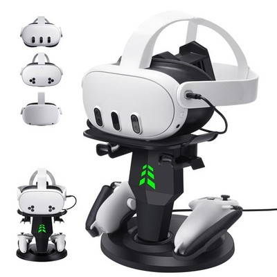 VR Headset Charging Dock for Meta Quest 3/Quest 3S/Quest 2, VR Charging Stand...