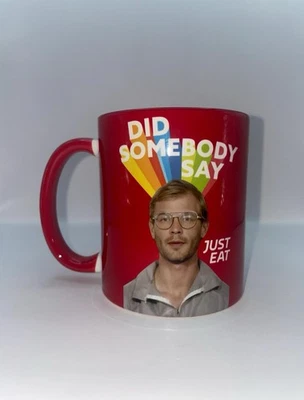 THE KREEPY KAULDRON 11oz Mug Serial Killer Just Eat Jeffrey Dahmer Satire Parody True Crime Gifts