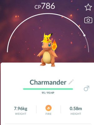  Pokémon Trade Go Charmander with Pikachu Hat x10  READ DESCRIPTION