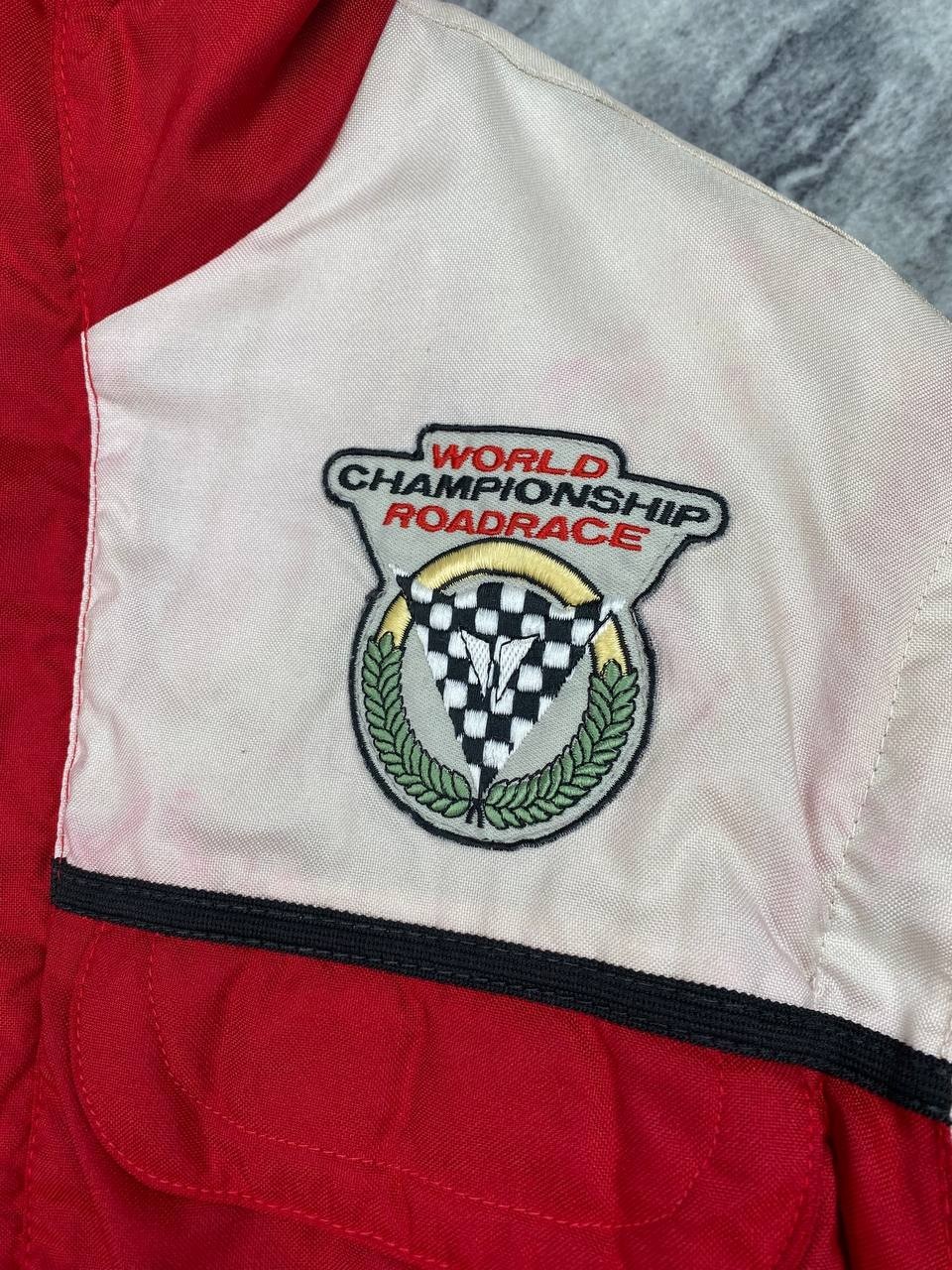 Vintage Dainese World Champion Racing 2 in 1 Bomber Jacket Men Size 48 Red image 6