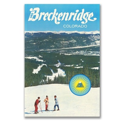 Ski Breckenridge Colorado 1963 Vintage Travel Poster Rocky Mountain Resort Art