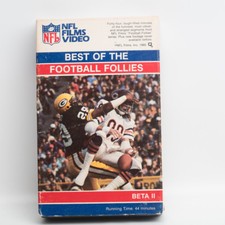 Vintage Best of Football Follies Betamax II Tape Bears Packers On Cover