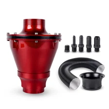 Red 65mm/70mm Auto Car Cold Air Intake Filter Kit with Air Box w/ Hose Universal