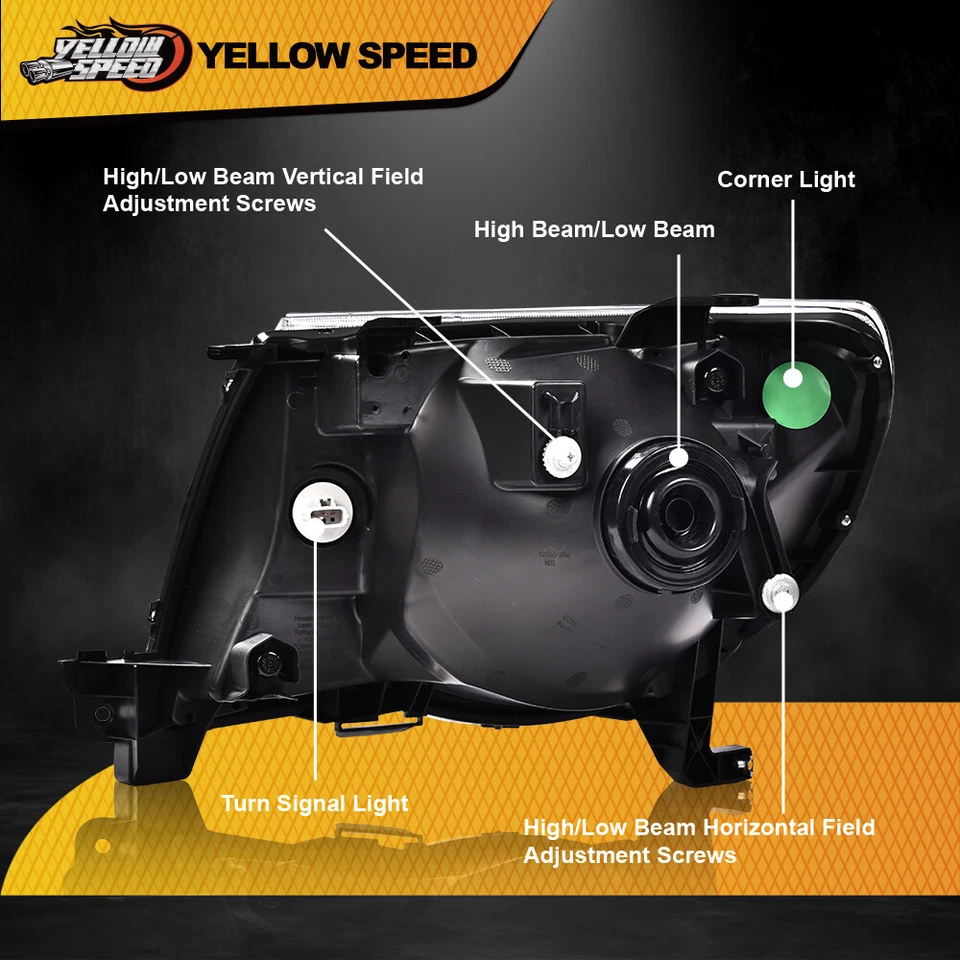 1 par de faros delanteros izquierdo y derecho aptos para camioneta Toyota Tacoma 2005-2011 Foto 4 de 4
