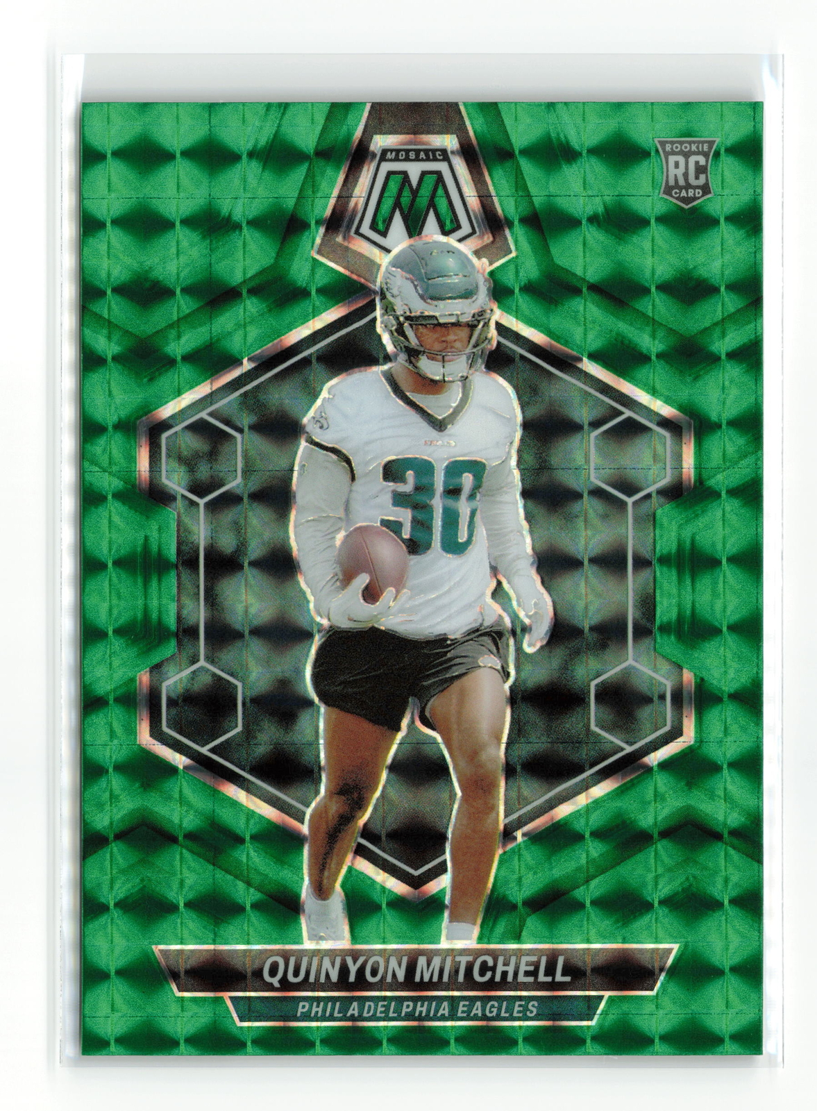 QUINYON MITCHELL #322 RC 2024 PANINI MOSAIC EAGLES GREEN