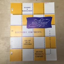 Vtg Anchor Products Co Catalog ~ TV Parts Test Equipment T-01 V-500 S-203 1950's