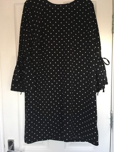 new look white polka dot dress