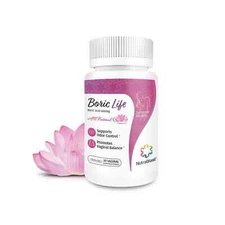 NutraBlast Boric Life Vaginal Suppositories 600mg Odor Control Exp 11/25