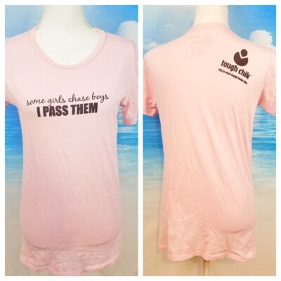 TOUGH CHIK Womans PINK T-shirt GRAPHIC Top Lightweight Cotton Blend size XL 1x