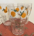 Set Of 3 Vintage Orange Fruit 🍊Juice Glasses Vintage Orange Juice Glasses — photo 2