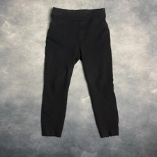 SPANX The Perfect High Rise Slim Skinny Trouser Pant Black Ponte Stretch Size L