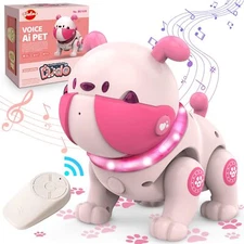 Remote Control Robot Pet Puppy Dog Toys for Toddler Girls with Touch Reactions