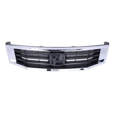 Front Bumper Upper Grille Chrome Black Honda Accord 2008 2009 2010