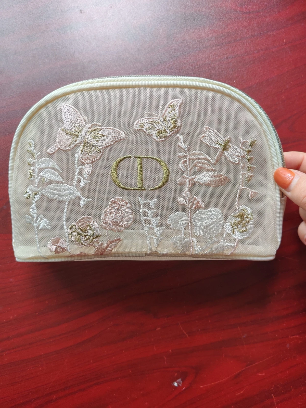 New Beauty Pouch Embroidered Butterflies and. Dragonflies Limited Edition - Picture 4 of 6